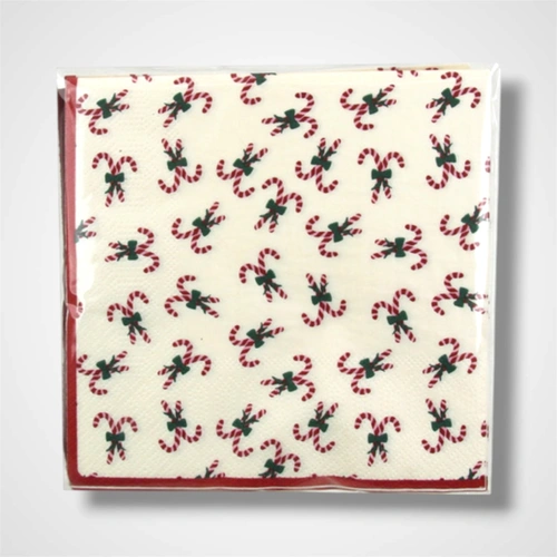 Candy Cane Napkins - 2 Ply - PK20
