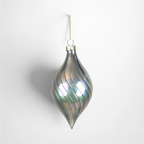 Pale Blue Glass Finial - 14cm