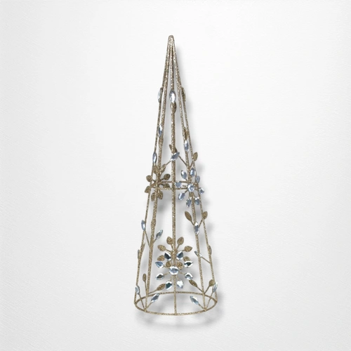 40cm Metal Champagne Glitter Tree
