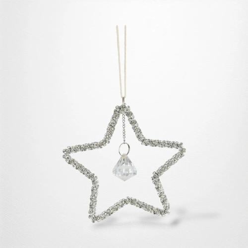 Jewelled Star w/Acrylic Drop - 10cm