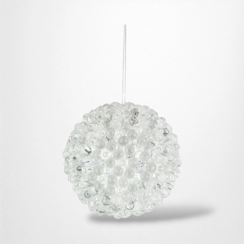 Clear Jewelled Bauble (A) - 8cm