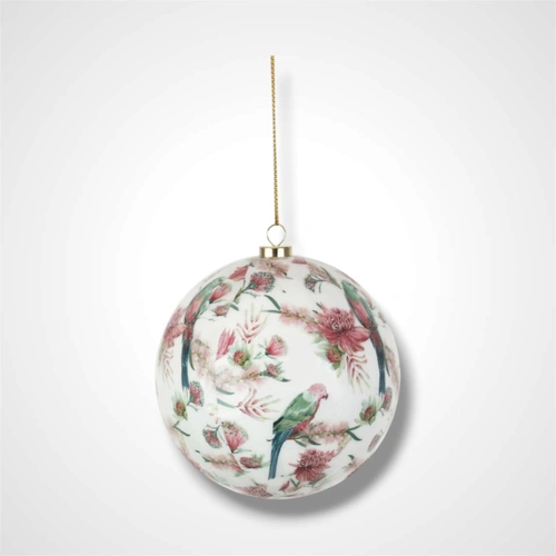 Australiana Pink Parrot Bauble - 10cm