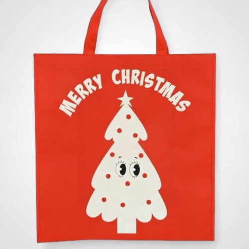 Red Printed Shopping Bag Santa(F) - AVAIL OCT 2024
