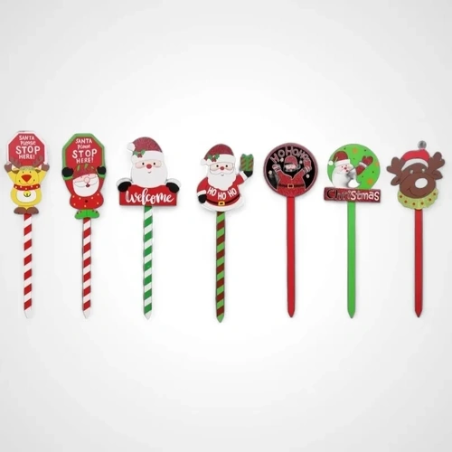 Christmas Garden Stake - 7 assorted.