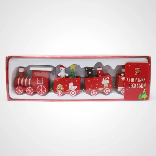Retro Red Train Table Deco - Avail October 2025