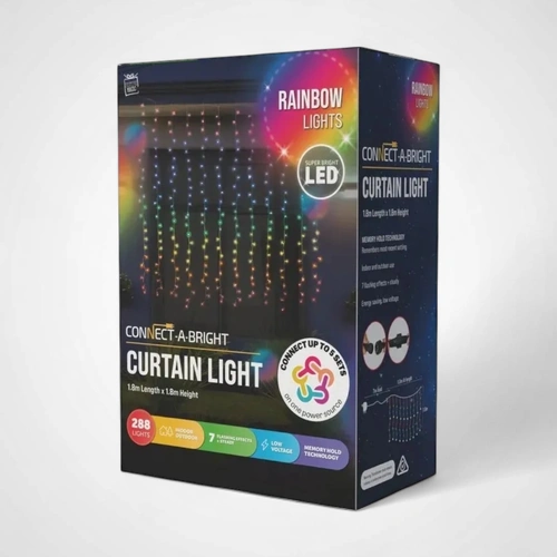 Flashing Rainbow Curtain Light - Expected early Sept 2025