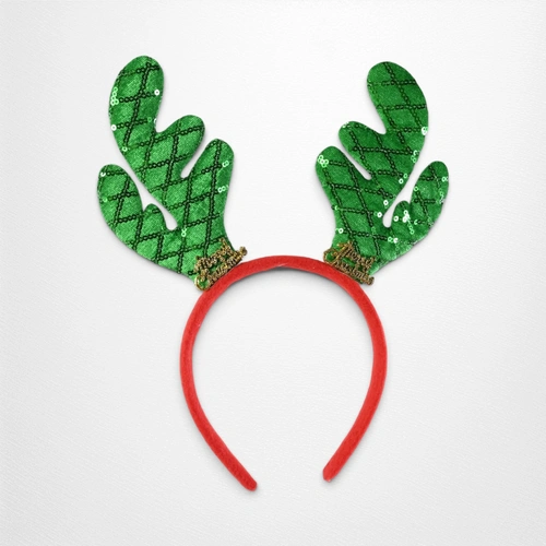 Velvet & Glitter Antler Headband A