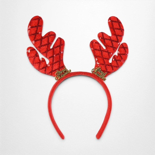 Velvet & Glitter Antler Headband C