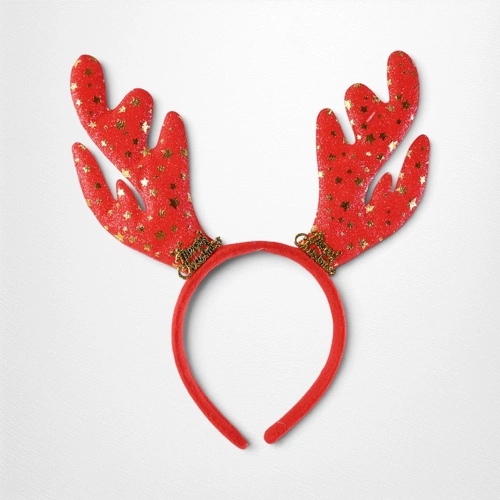 Velvet & Glitter Antler Headband D