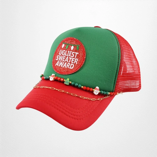 Decorated Trucker Hat w/Chain B