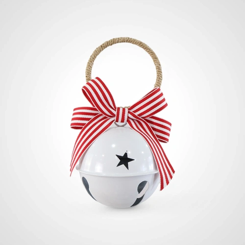 10cm White Nutbell w/Candystripe Bow - Expected early September 2025