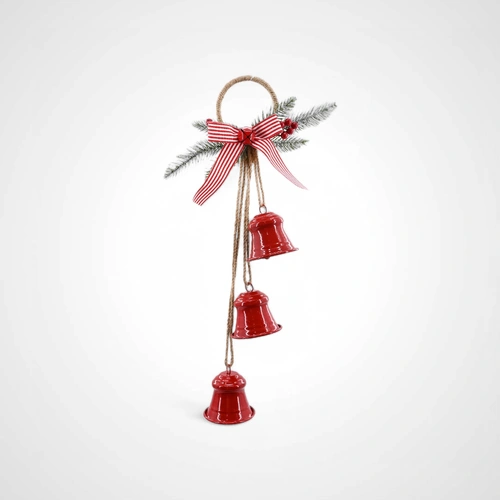 50cm Red Glossy Triple Bells Hanger - Avail Oct 2025