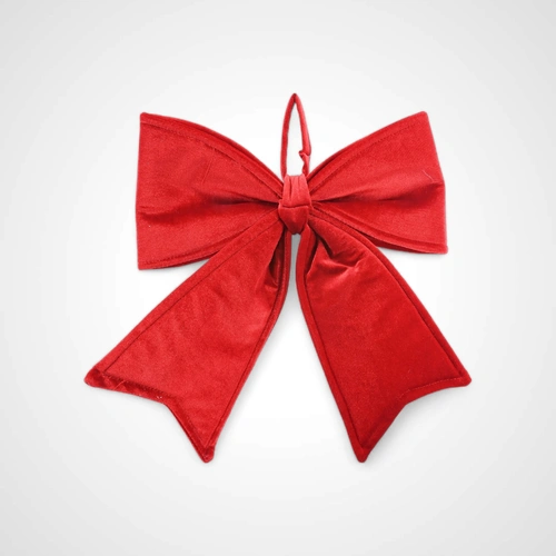 Hanging Red Velvet Bow - Available Oct 2025