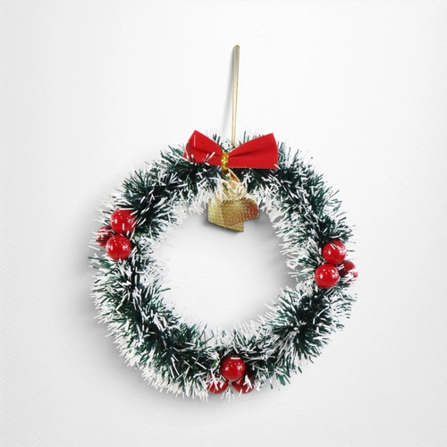 Tinsel Hanging Mini Wreath A