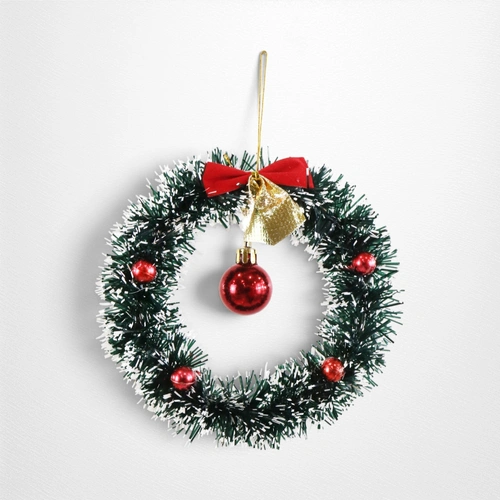 Tinsel Hanging Mini Wreath B