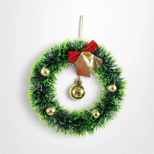 Tinsel Hanging Mini Wreath C