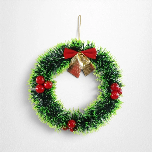 Tinsel Hanging Mini Wreath D