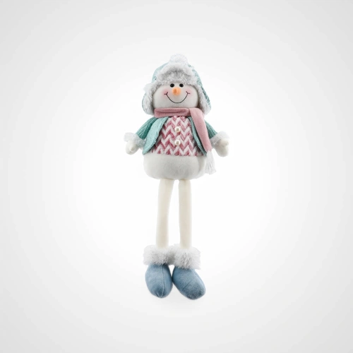 57cm Pastel Snowman Dangly Leg Figurine- Avail Oct 2025