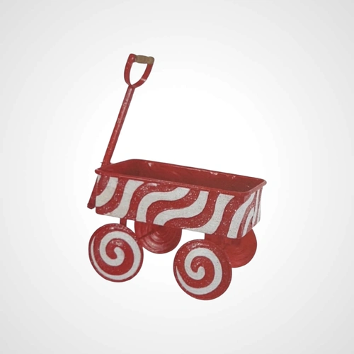 Metal Candycane Wagon - Available October 2025
