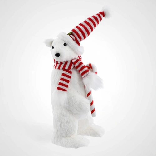 38cm White Candy Sisal Polar Bear - Avail Oct 2025