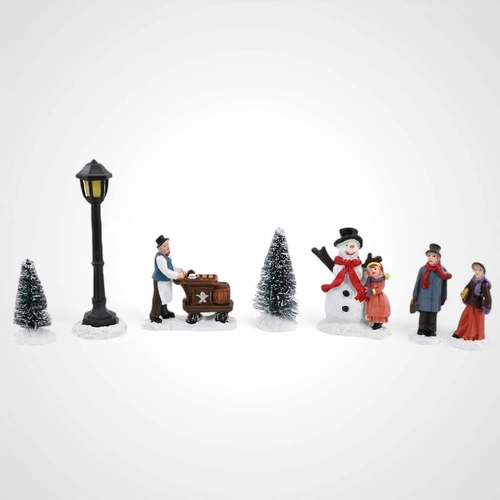 Resin Christmas Village Figurine Set B 