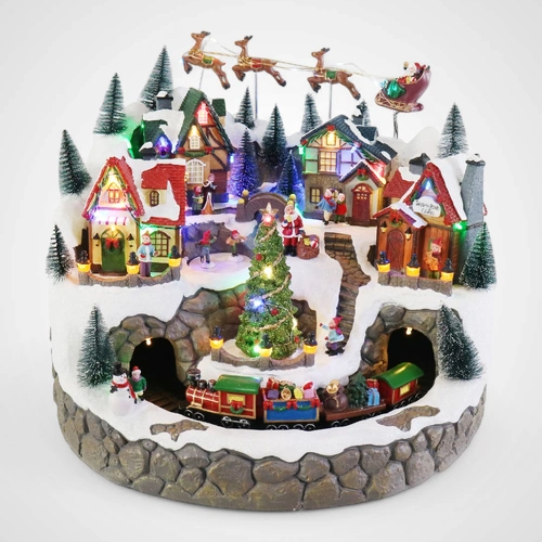 Deluxe Musical Christmas Village with Train - PREORDER FOR 2025