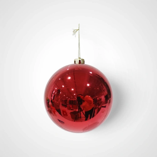 15cm Red Shiny Bauble - Available October 2025