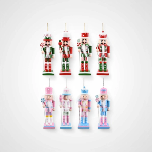 12.5cm Peppermint Hanging Nutcracker - Avail Oct 2025