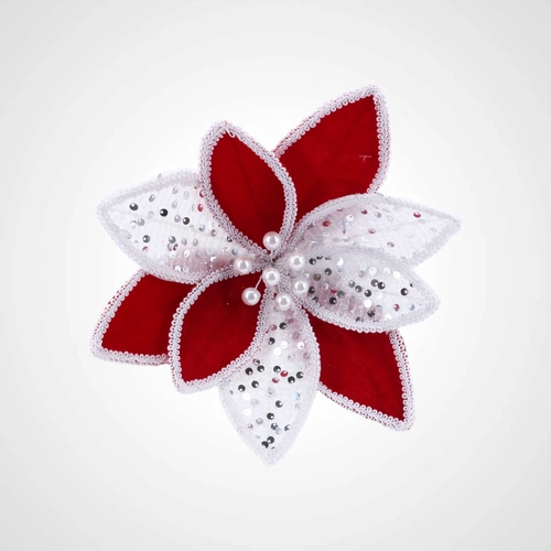 Candycane Poinsettia Clip A 