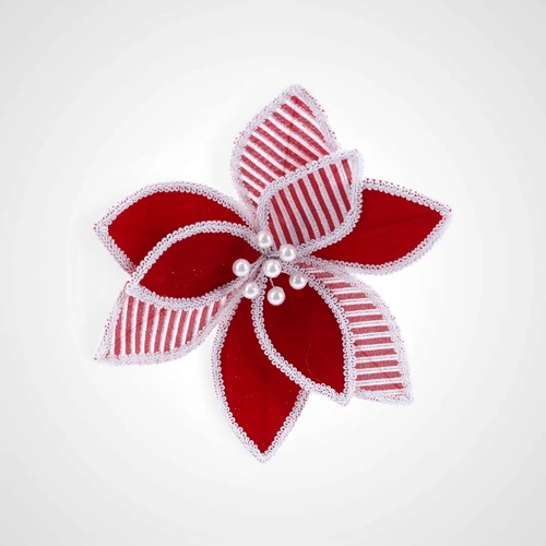 Candycane Poinsettia Clip B