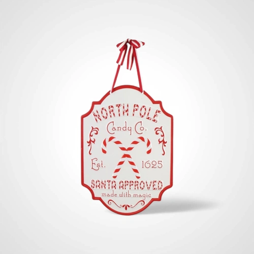 Metal Peppermint Plaque A 