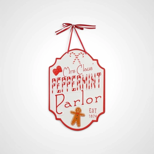 Metal Peppermint Plaque B
