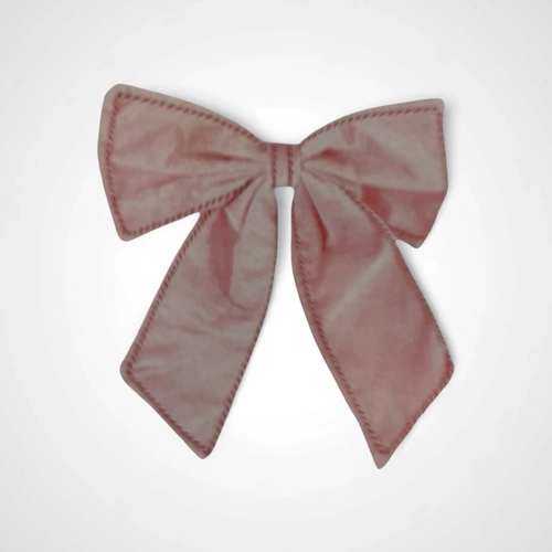 Pink Peppermint Bow w/Candystriped Edge - Available Oct 2025