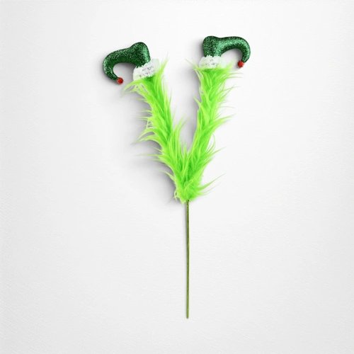 Mean Green Furry Elf Legs Pick B - 47cm