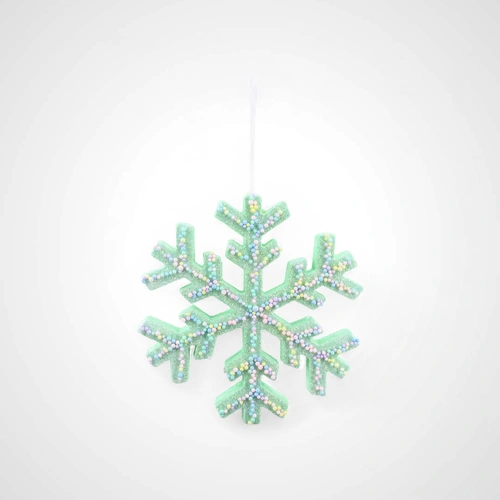 19cm Hanging Mint Pastel Snowflake- Available October 2025