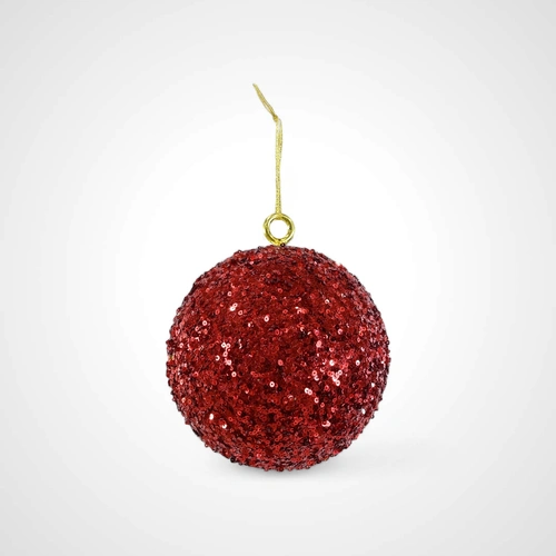 15cm Red Sequin Bauble