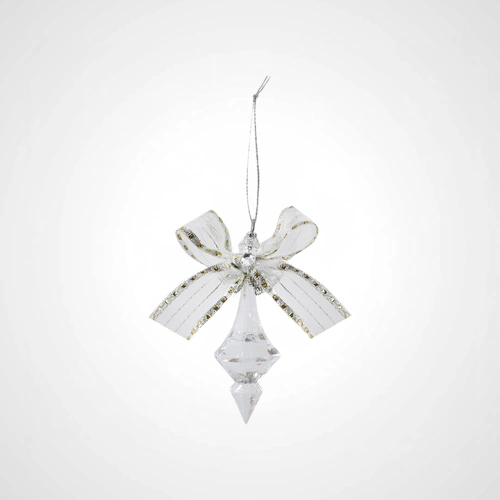 12cm Hanging Crystal Ribbon Deco A - Avail Oct 2025