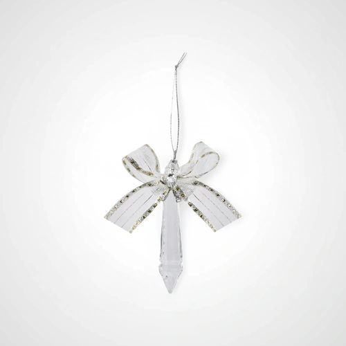 12cm Hanging Crystal Ribbon Deco C - Avail Oct 2025