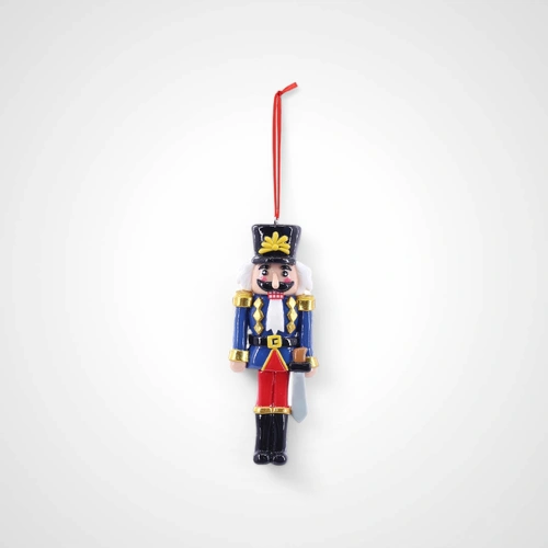 13cm Hanging Blue Nutcracker Deco