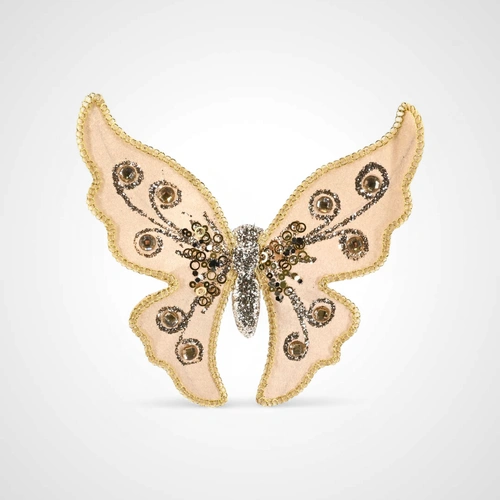Gold Velvet Sequin Butterfly Clip - Available October 2025