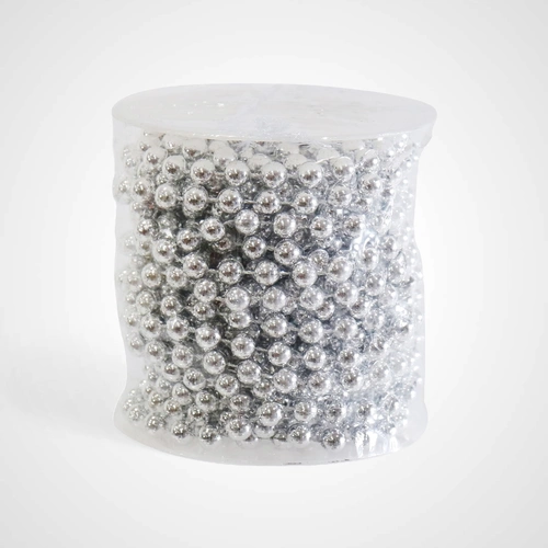 8m Silver Christmas Bead Garland - Avail Oct 2025