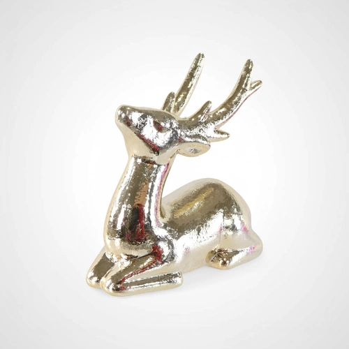 Metallic Gold Porcelain Reindeer - Available October 2025