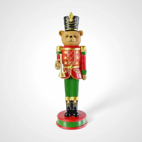 30cm LED Resin Teddy Bear Soldier - Available Oct 2025