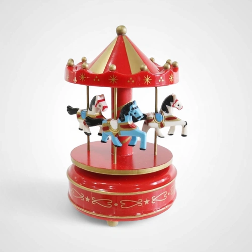 Wind Up Musical Carousel Red