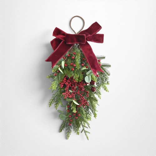 Burgundy Mixed Foliage Berry Hanger