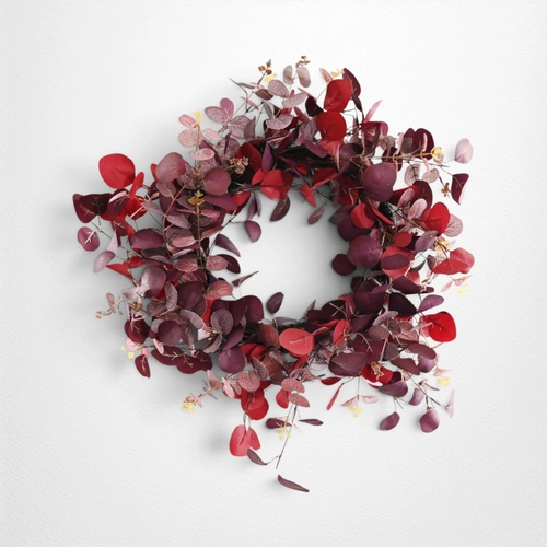 Burgundy Eucalyptus Wreath - 55cm