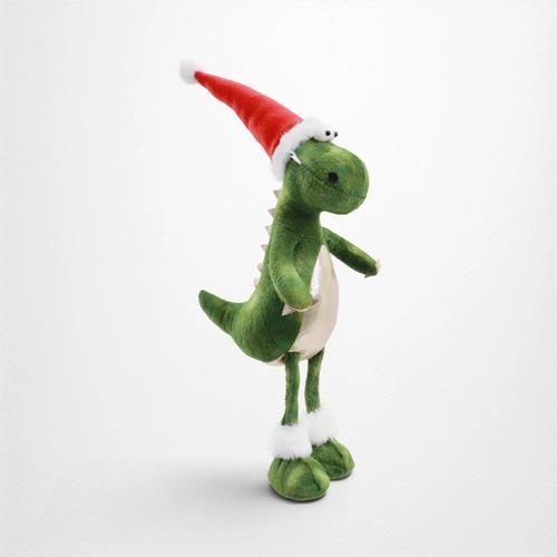 Green Velvet Christmas Dinosaur - 43cm