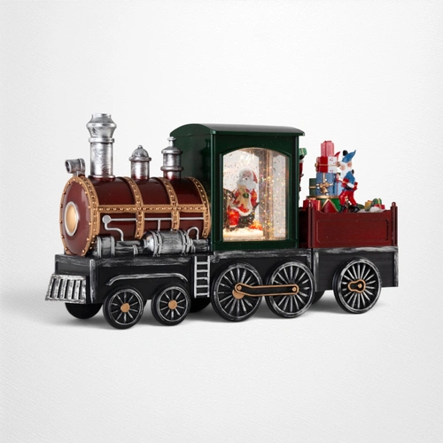 Glitter Swirl Musical Santa Train