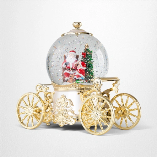 Gold Glitter Swirl Musical Royal Carriage