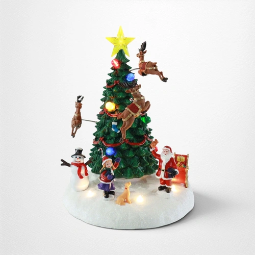 Musical Flying Reindeer Spinning Tree